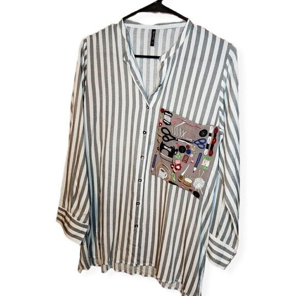 Beechtree Absolute Sewing Embroidery Blouse sz XS - Picture 2 of 5